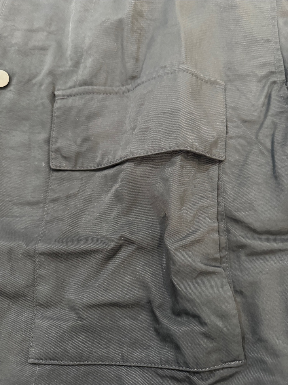 Vince Black Lightweight Shirt Jacket with Front Pockets - Picture 2 of 6